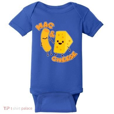 Funny Cute Mac & Cheese Baby Bodysuit