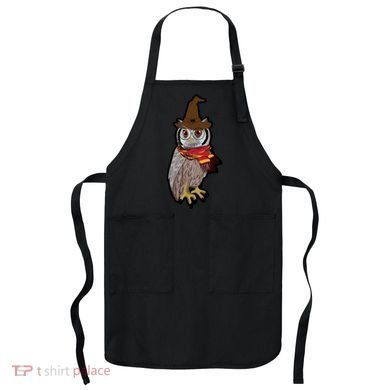 Funny Cute Owl Halloween Apron