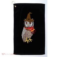 Funny Cute Owl Halloween Golf Towel thumb 0