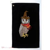 Funny Cute Owl Halloween Golf Towel thumb 0