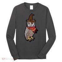 Funny Cute Owl Halloween Long Sleeve Shirt thumb 0