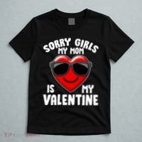 Funny Cute Sorry Girls My Mom is My Valentine T-Shirt thumb 5