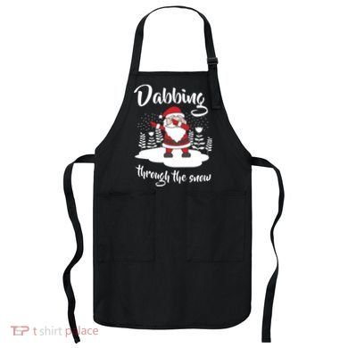 Funny Dabbing Around The Christmas Tree Santa Apron