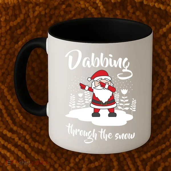 Funny Dabbing Around The Christmas Tree Santa Coffee Mug