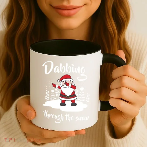Funny Dabbing Around The Christmas Tree Santa Coffee Mug