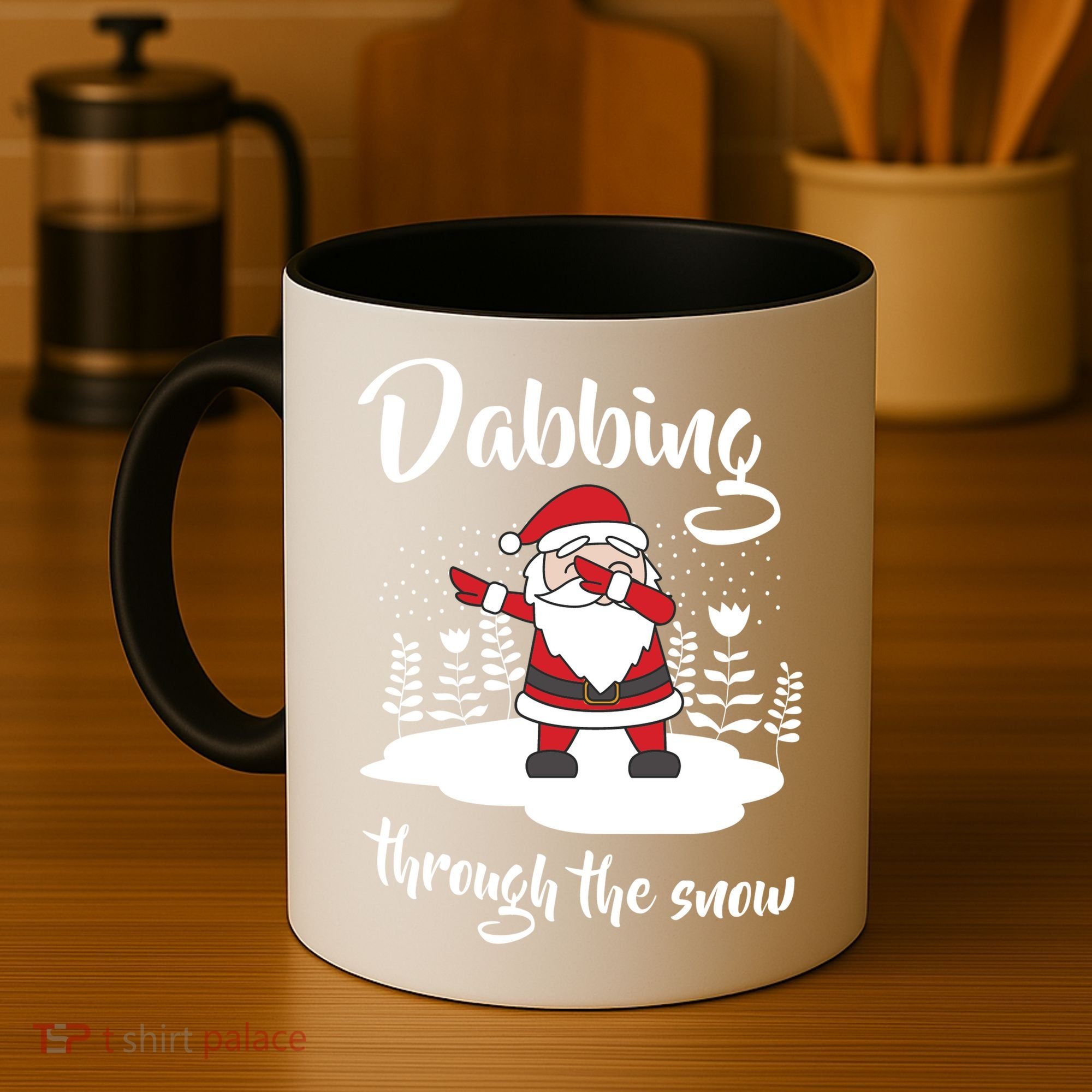 Funny Dabbing Around The Christmas Tree Santa Coffee Mug