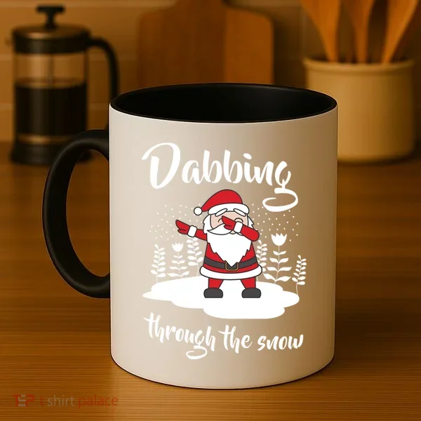 Funny Dabbing Around The Christmas Tree Santa Coffee Mug