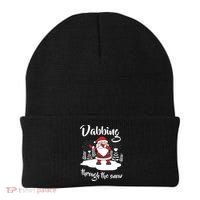 Funny Dabbing Around The Christmas Tree Santa Beanie thumb 0