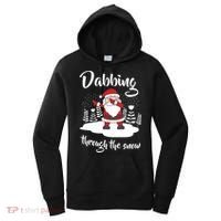 Funny Dabbing Around The Christmas Tree Santa Women's Hoodie thumb 0