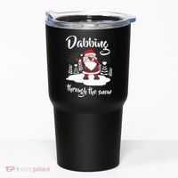 Funny Dabbing Around The Christmas Tree Santa Tumbler thumb 0