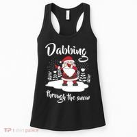 Funny Dabbing Around The Christmas Tree Santa Women's Tank Top thumb 0