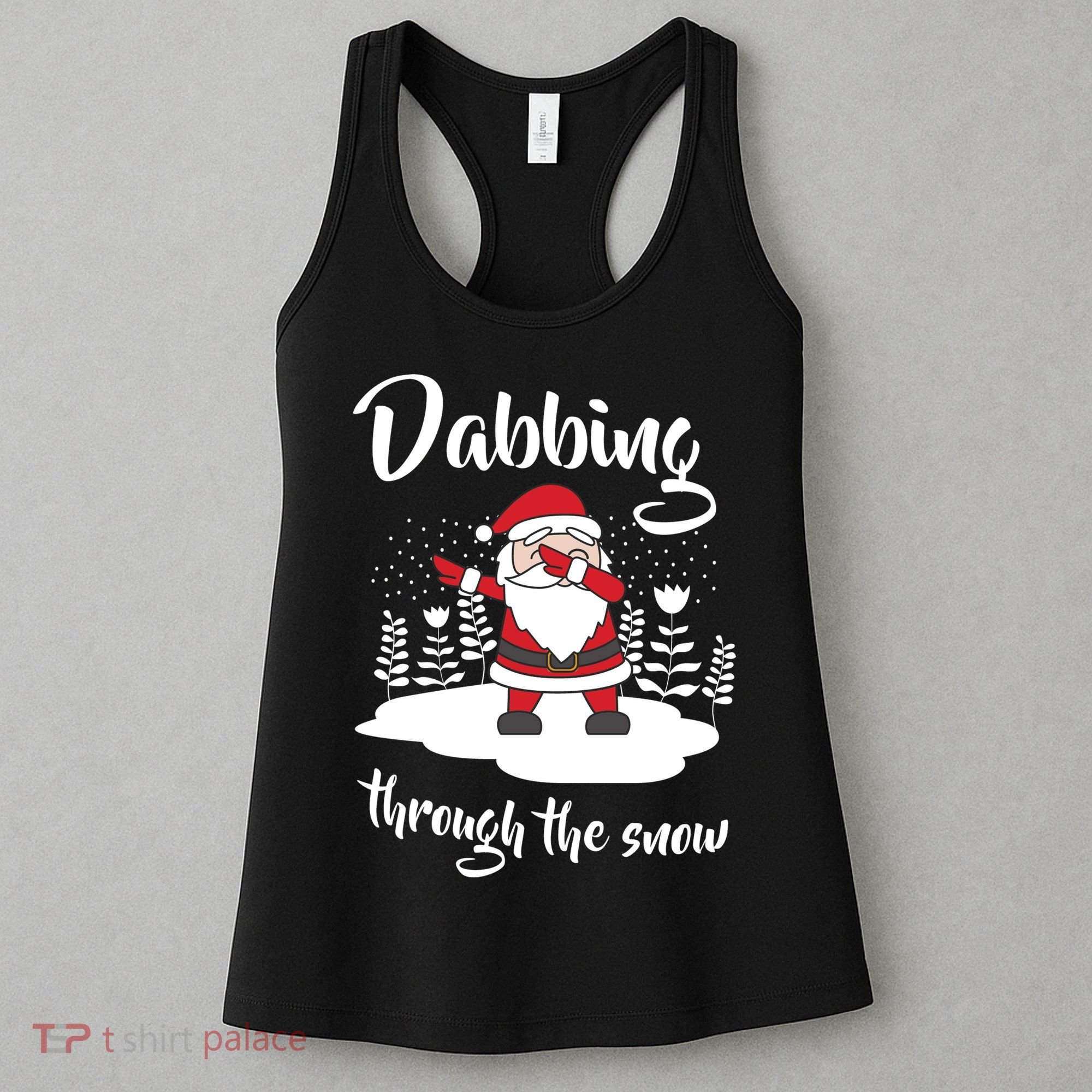 Funny Dabbing Around The Christmas Tree Santa Women's Tank Top