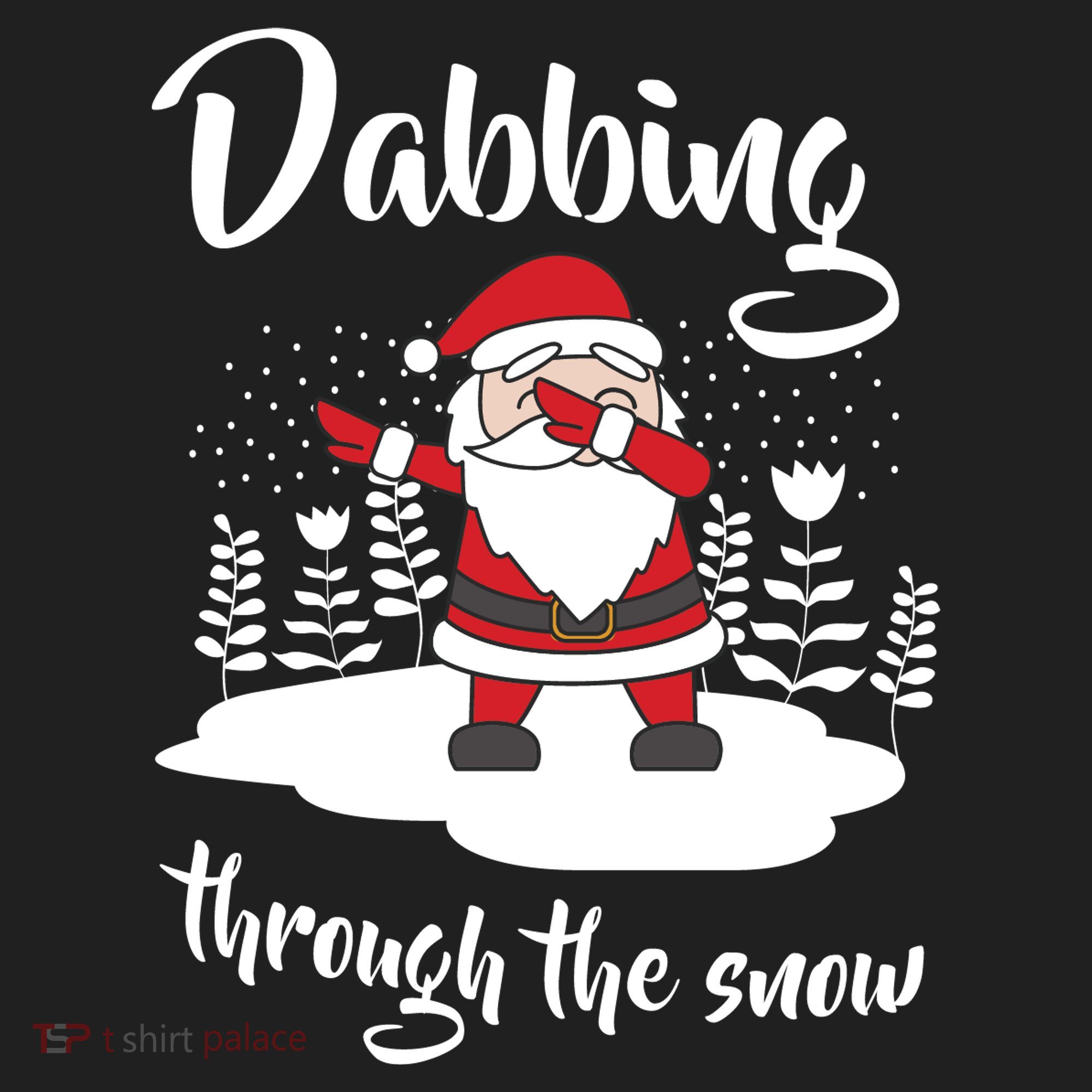 Funny Dabbing Around The Christmas Tree Santa Hat