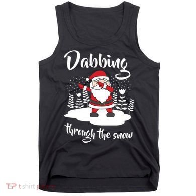 Funny Dabbing Around The Christmas Tree Santa Tank Top