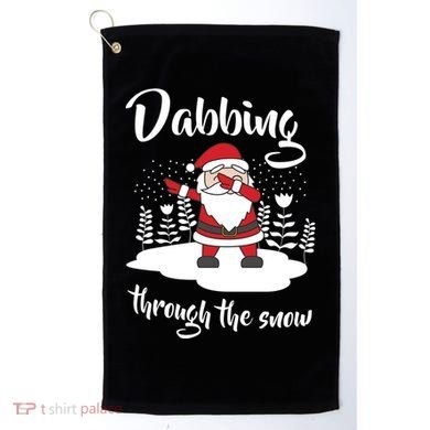 Funny Dabbing Around The Christmas Tree Santa Golf Towel
