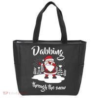 Funny Dabbing Around The Christmas Tree Santa Tote Bag thumb 0