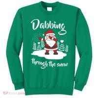 Funny Dabbing Around The Christmas Tree Santa Sweatshirt thumb 0
