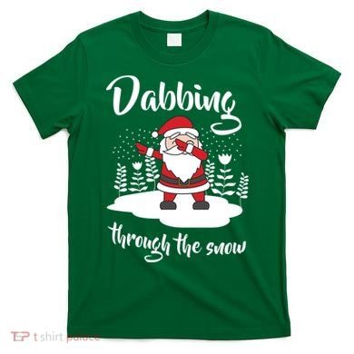 Funny Dabbing Around The Christmas Tree Santa T-Shirt