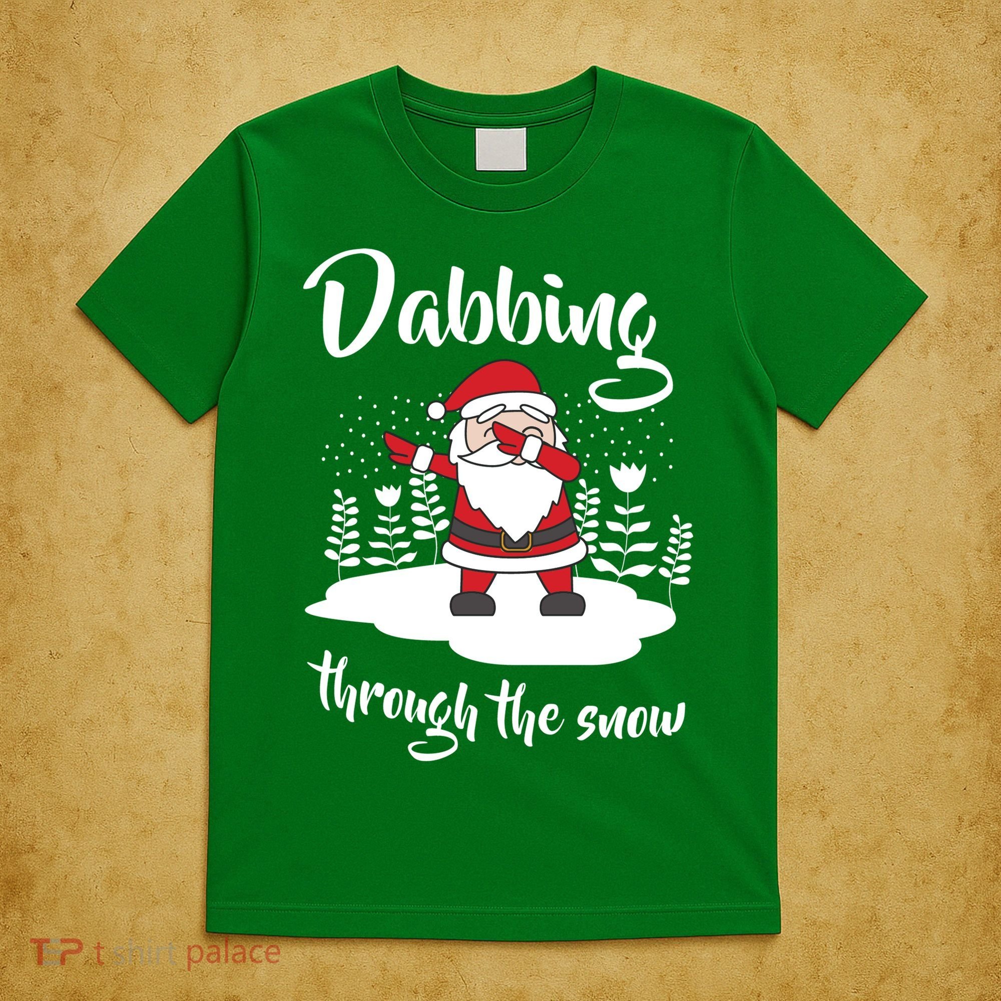 Funny Dabbing Around The Christmas Tree Santa T-Shirt