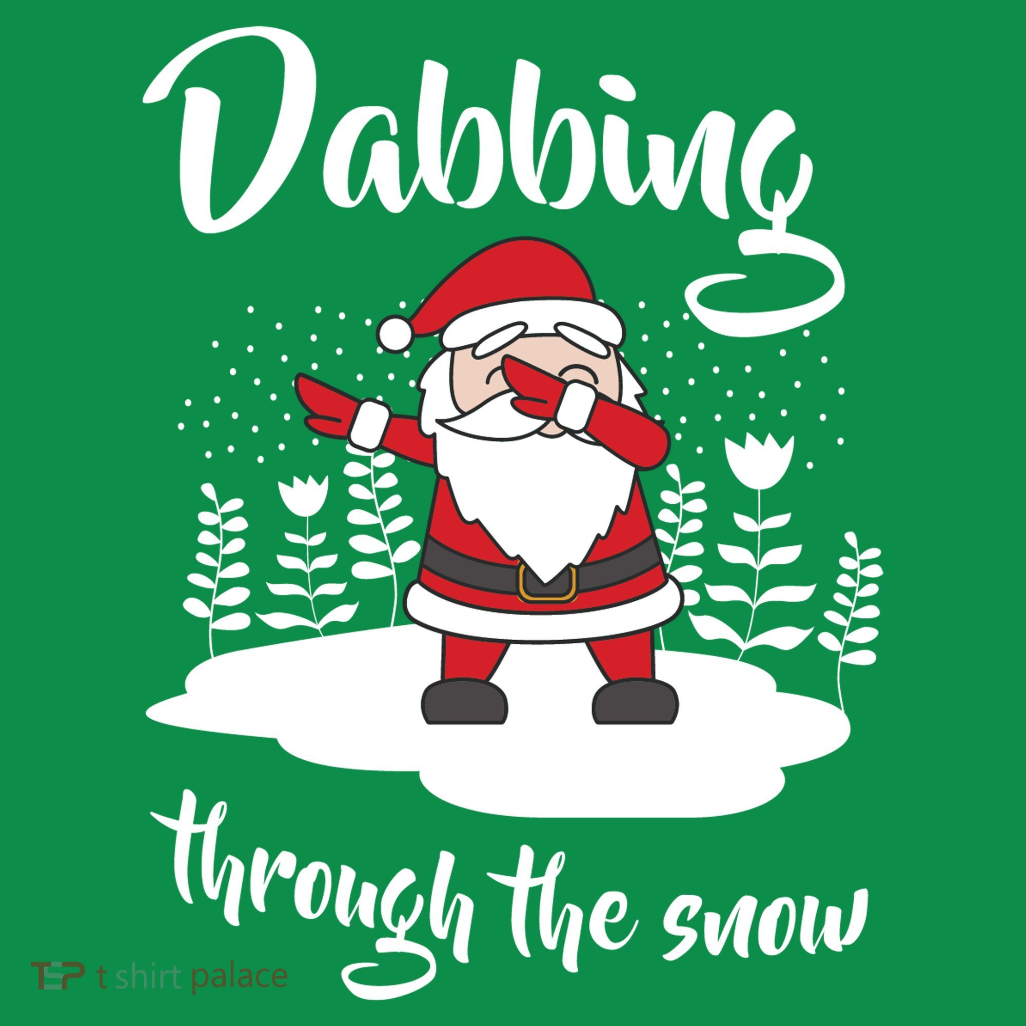 Funny Dabbing Around The Christmas Tree Santa Button