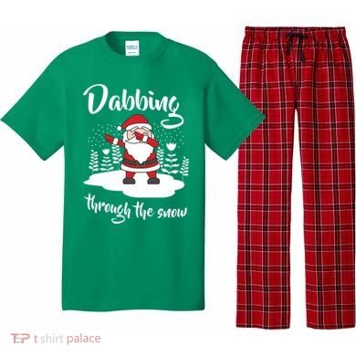 Funny Dabbing Around The Christmas Tree Santa Pajama Set