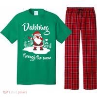 Funny Dabbing Around The Christmas Tree Santa Pajama Set thumb 0