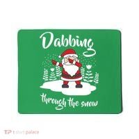 Funny Dabbing Around The Christmas Tree Santa Mousepad thumb 0