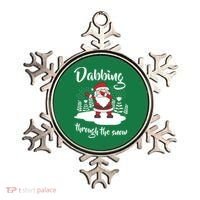 Funny Dabbing Around The Christmas Tree Santa Ornament thumb 0