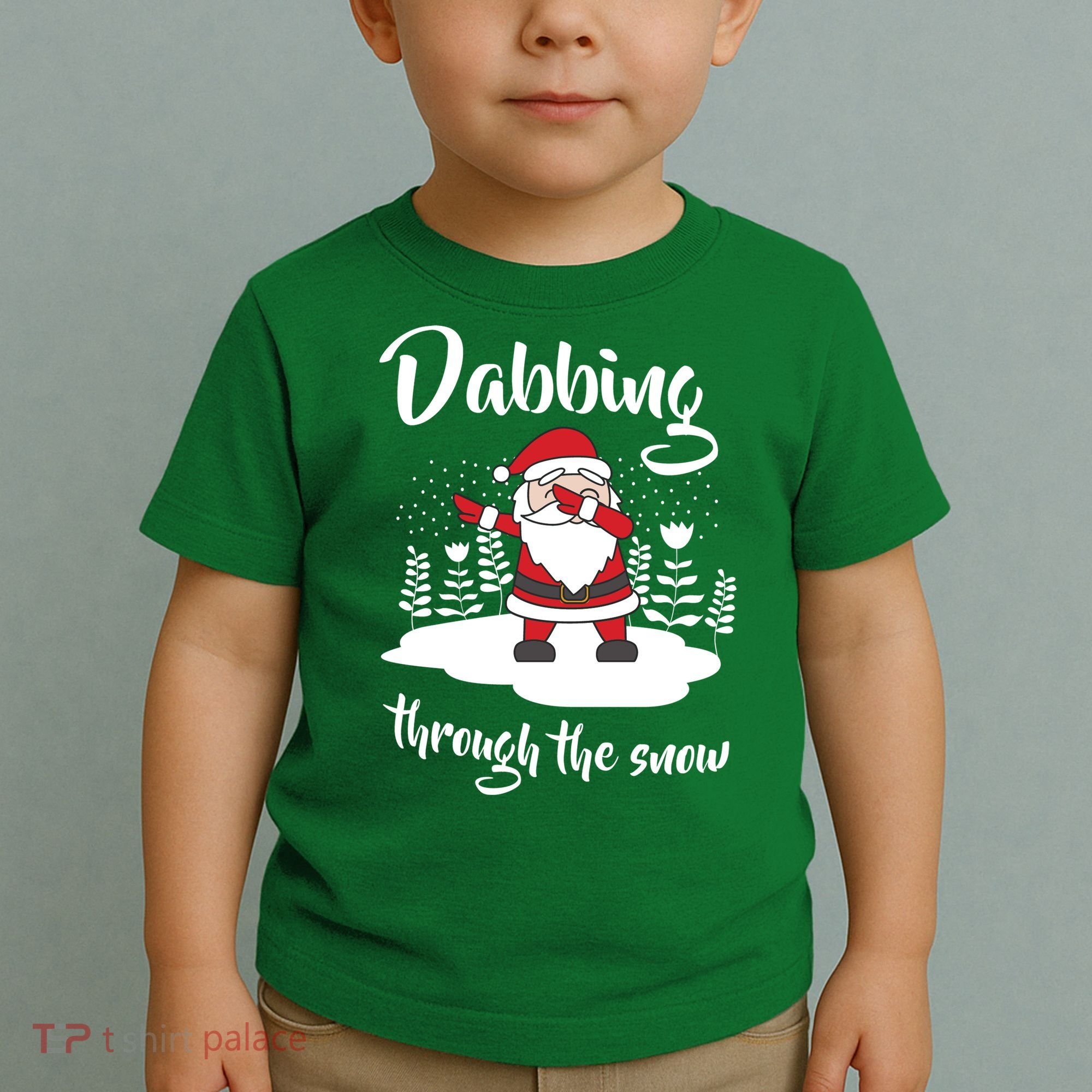 Funny Dabbing Around The Christmas Tree Santa Toddler T-Shirt