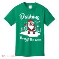 Funny Dabbing Around The Christmas Tree Santa Kids T-Shirt thumb 0