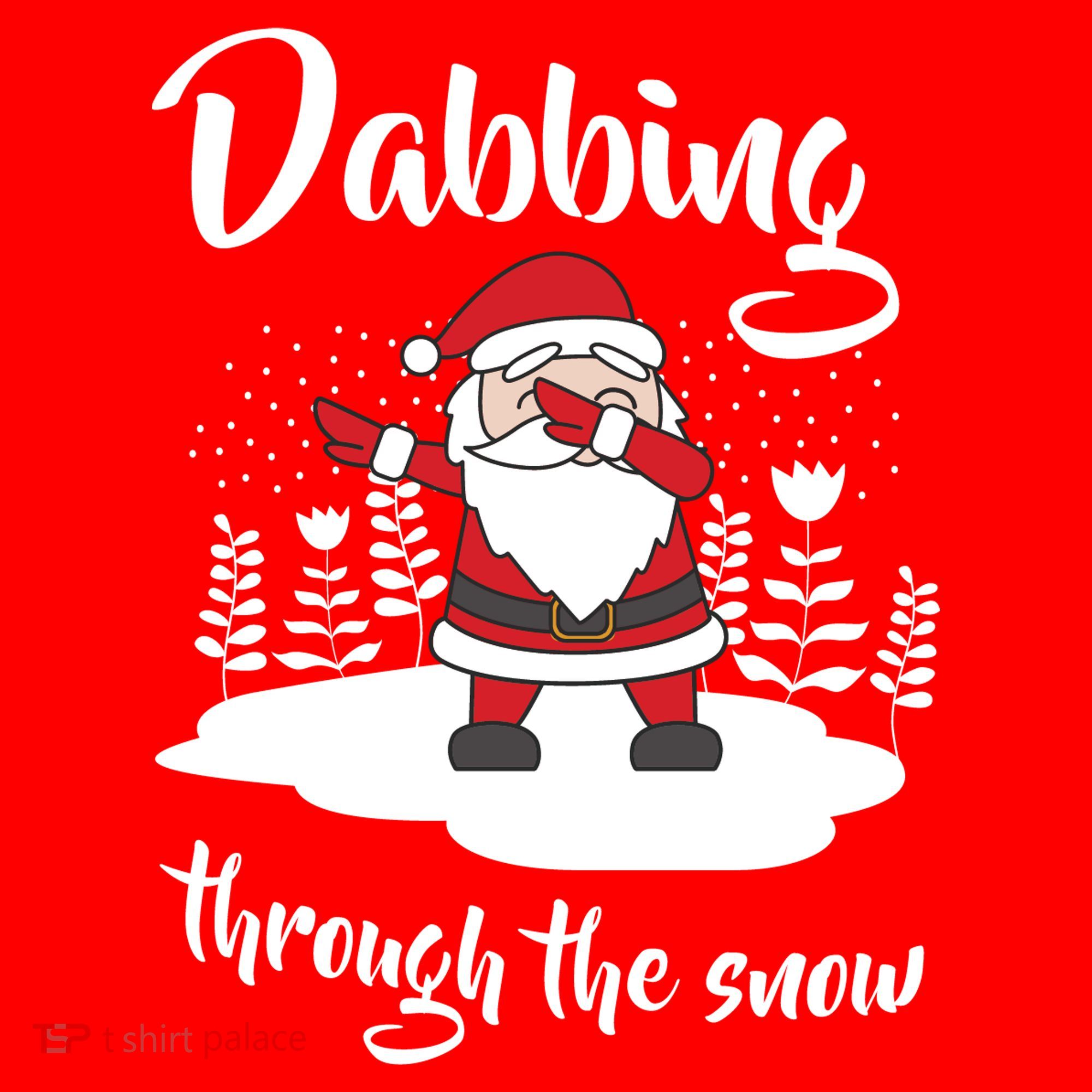 Funny Dabbing Around The Christmas Tree Santa Santa Hat
