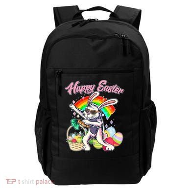 Funny Dabbing Rainbow Easter Bunny Backpack