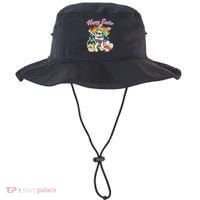 Funny Dabbing Rainbow Easter Bunny Bucket Hat thumb 0