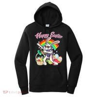 Funny Dabbing Rainbow Easter Bunny Women's Hoodie thumb 0