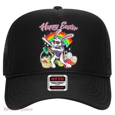Funny Dabbing Rainbow Easter Bunny Hat