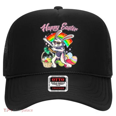 Funny Dabbing Rainbow Easter Bunny Hat