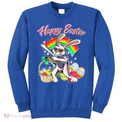 Funny Dabbing Rainbow Easter Bunny Sweatshirt