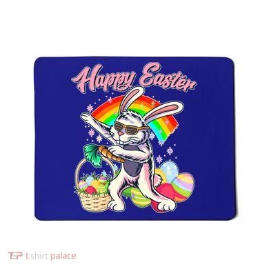 Funny Dabbing Rainbow Easter Bunny Mousepad
