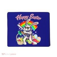 Funny Dabbing Rainbow Easter Bunny Mousepad thumb 0
