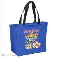 Funny Dabbing Rainbow Easter Bunny Tote Bag thumb 2