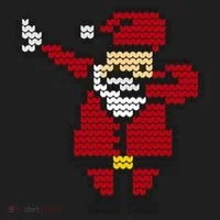Funny Dabbing Santa Pixel Women's Sweatshirt thumb 2