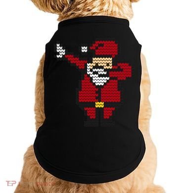 Funny Dabbing Santa Pixel Doggie Tank