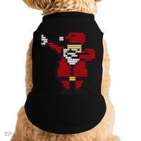 Funny Dabbing Santa Pixel Doggie Tank thumb 0