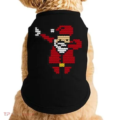 Funny Dabbing Santa Pixel Doggie Tank