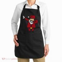 Funny Dabbing Santa Pixel Apron thumb 2