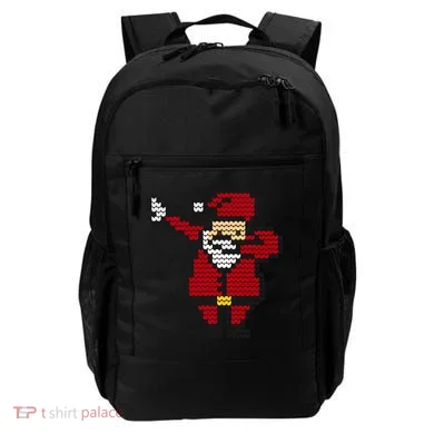 Funny Dabbing Santa Pixel Backpack