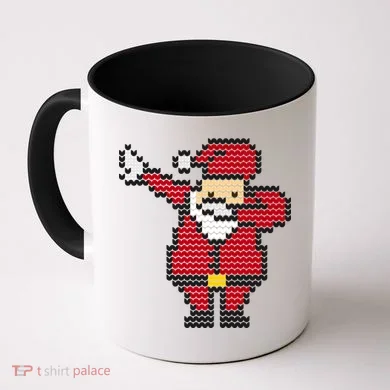 Funny Dabbing Santa Pixel Coffee Mug