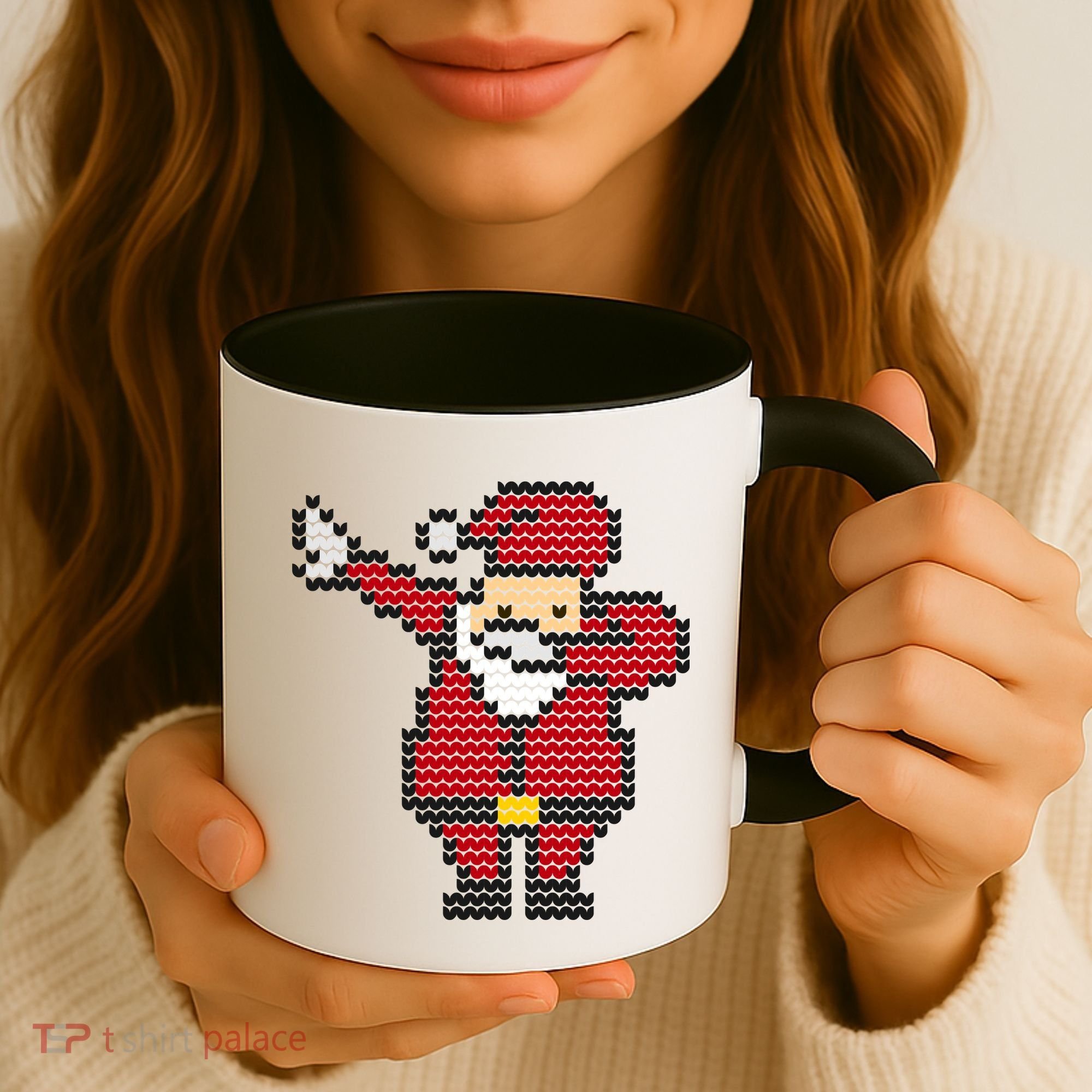Funny Dabbing Santa Pixel Coffee Mug