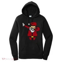 Funny Dabbing Santa Pixel Women's Hoodie thumb 0