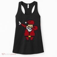 Funny Dabbing Santa Pixel Women's Tank Top thumb 0